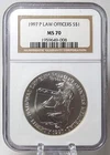 1997-P $1 Law Officers  NGC MS70