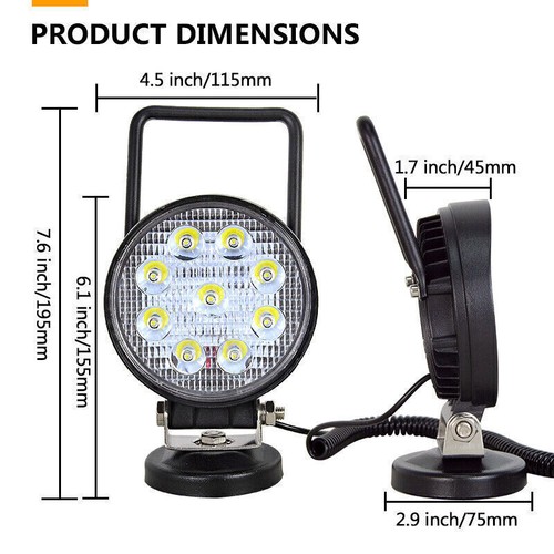 1X 4''' 7'' LED Light Beam Work Lights Lightbar 12V Magnetic Mount - Picture 4 of 26