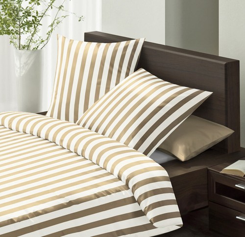 JACK by Fleuresse 135x200cm 4tlg. Renforcé Bettwäsche Streifen Türkis Beige - Bild 5 von 9