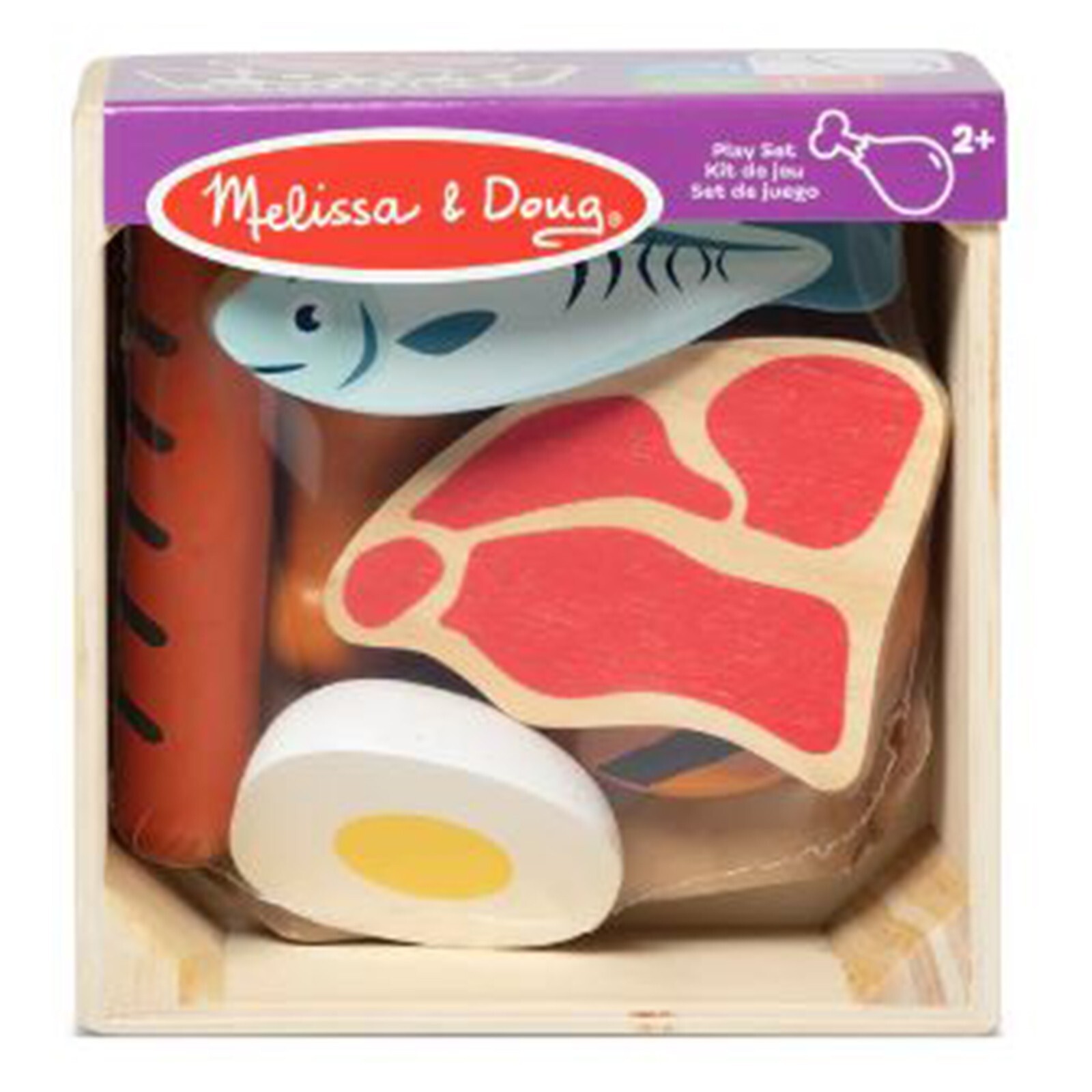 Набор протеиновых тарелок Melissa And Doug Wooden Food Groups НОВЫЙ В НАЛИЧИИ