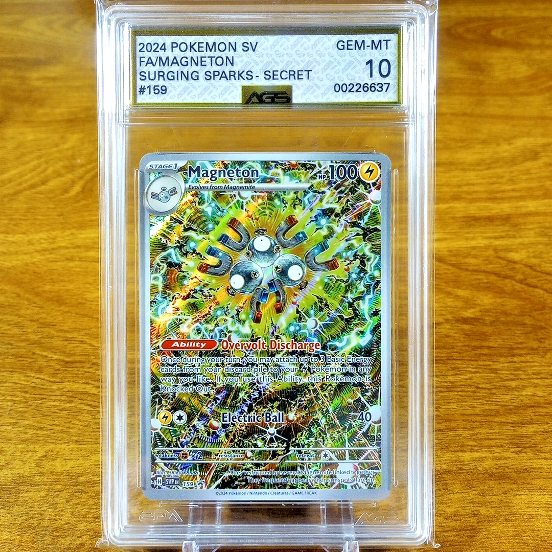 Pokemon SV Black Star Promo Magneton 159 AGS Gem-MT 10 FA Full Art