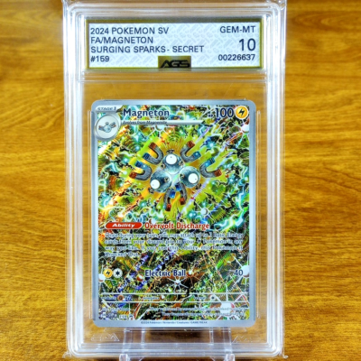 Pokemon SV Black Star Promo Magneton 159 AGS Gem-MT 10 FA Full Art