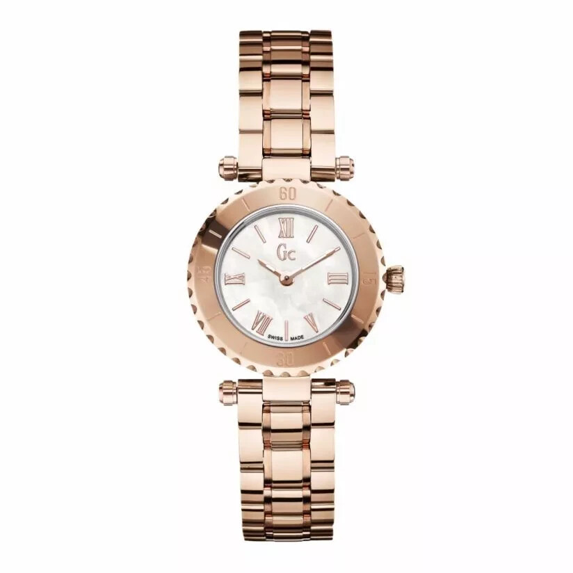 GC ladies' mother of pearl rose gold-plated bracelet watch RRP £325