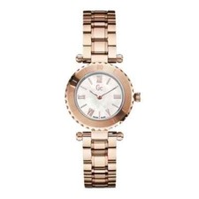 Brand New GC ladies' mother of pearl rose gold-plated bracelet watch RRP £325