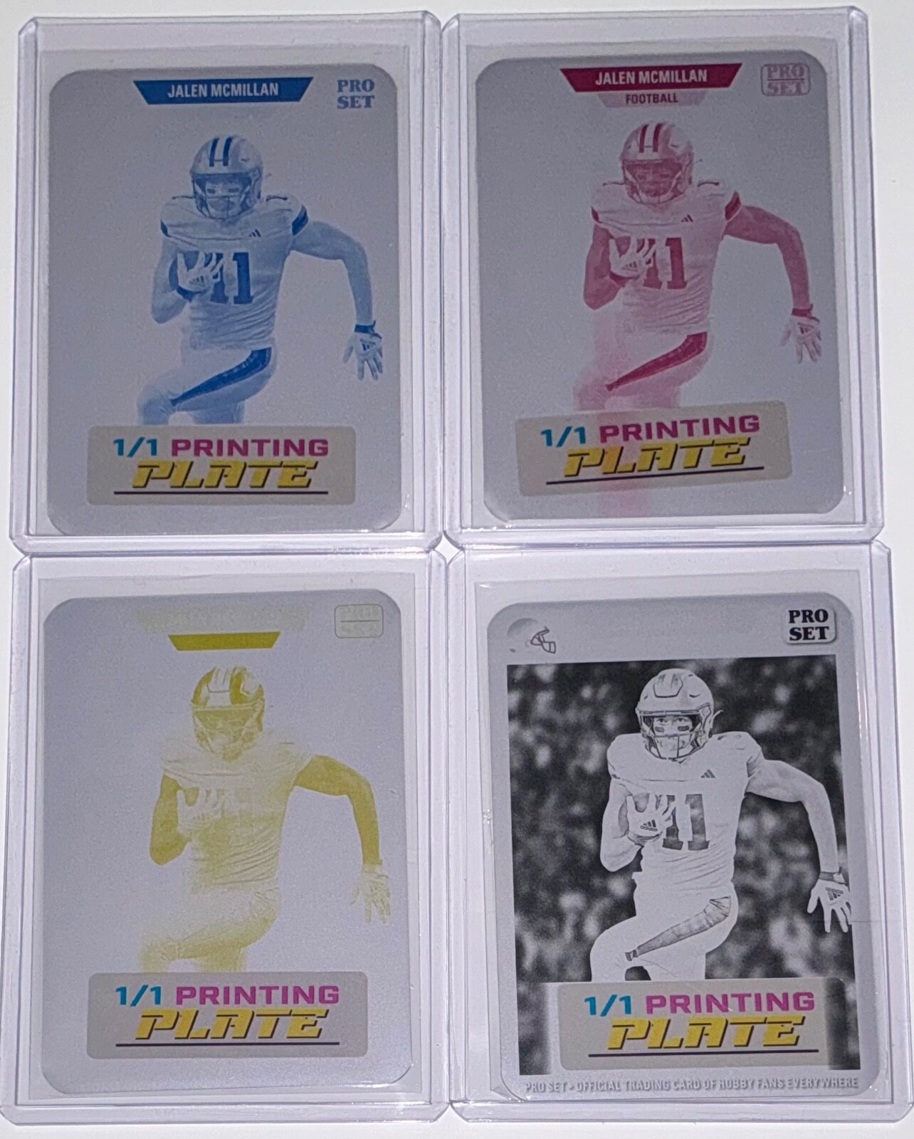 2024 Leaf Collective Jalen McMillan 1989 Pro Set A Printing Plate 1/1 Set Lot