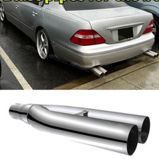 For Lexus LS430 LS460 2.5" In 3.5 Out 19" Dual Exhaust Tip Stainless Blast Pipe