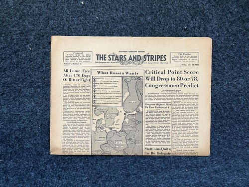 Best of the Rest - Late WW2 European Theatre Newspaper - Original Vintage World