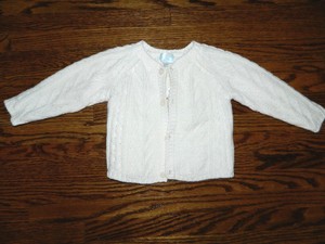 childrens white cardigan