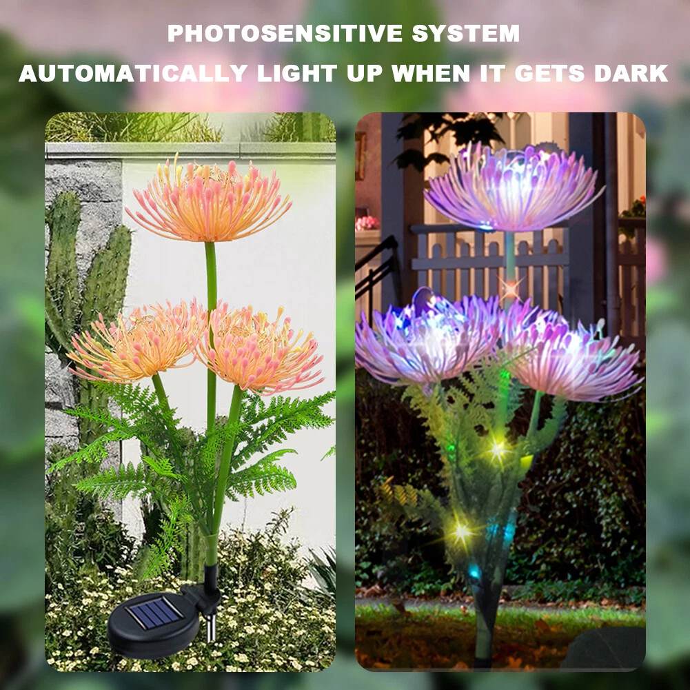Last Up To 8H Flower Decorative Light Solar Outdoor Light for Park Patio Pathway