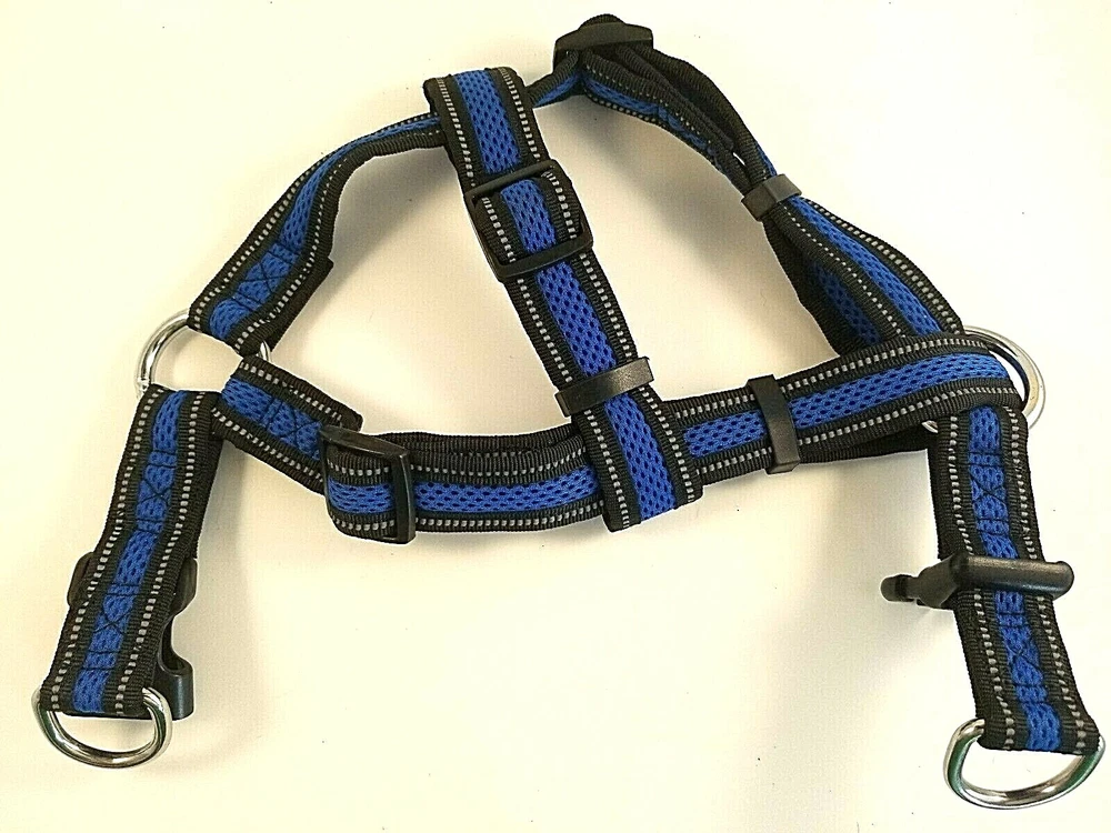 Dog Harness No Pull Size Small Step In ~ Thin Blue Line ~ Adjustable Strap Walk