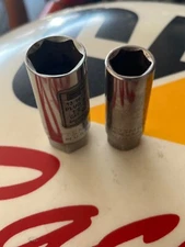 Craftsman 3/8 Drive 2pc 6pt Spark Plug Sockets, 5/8" 43324, 13/16” 44241 USA