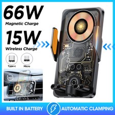 66W Magnetic Car Charger Wireless Phone Mount Holder For iPhone Magsafe 14 13 15
