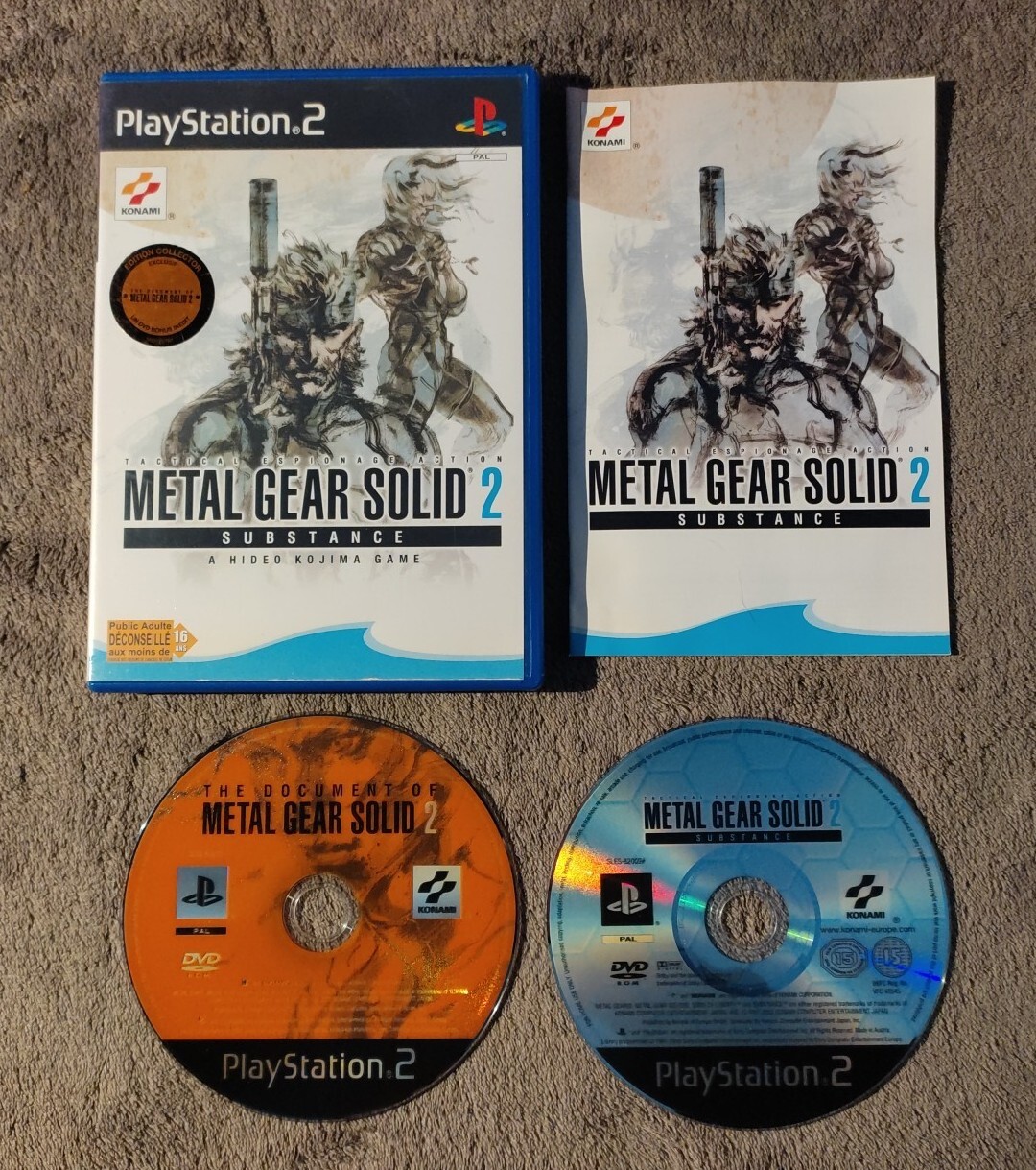 Metal Gear Solid 2 Substance PS2 Complet FR TBE Edition Collector