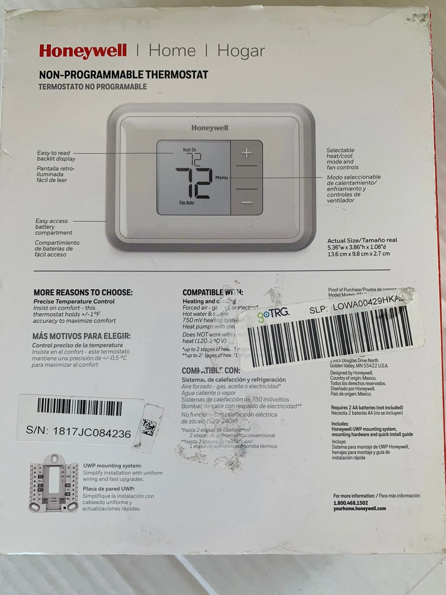 Honeywell RTH5160D T2 Non-programmable Thermostat | eBay