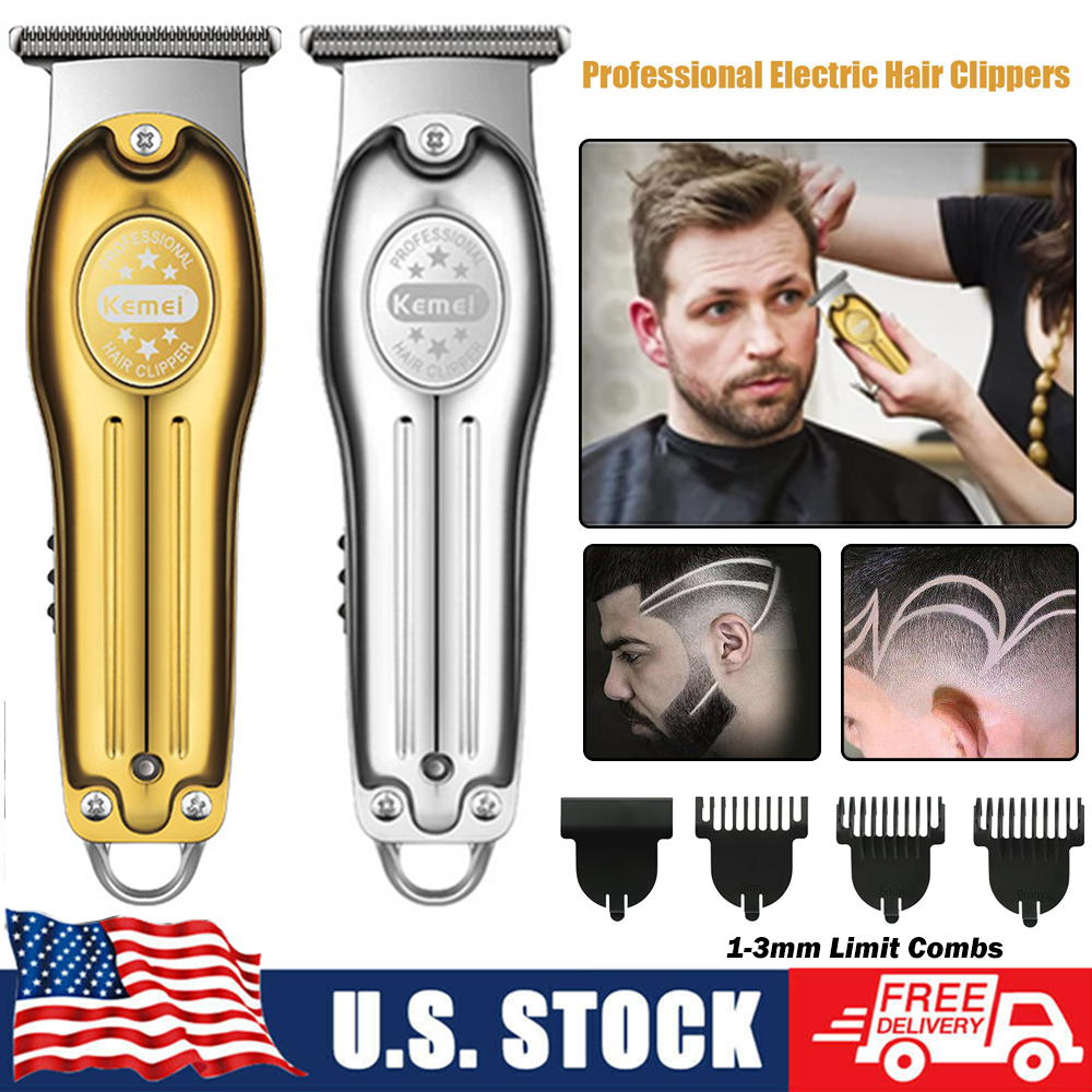 Kemei 0mm T-Type Hair Clipper Electric USB Wireless Hair Trimmer Cutting  Machine | eBay