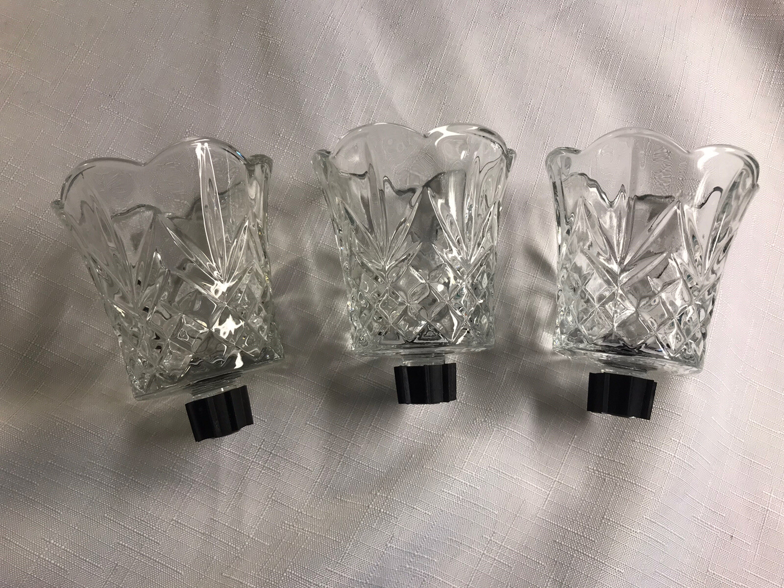 SET Of 3 Cambridge Votive Cup candle Holders With Grommets Homco Home