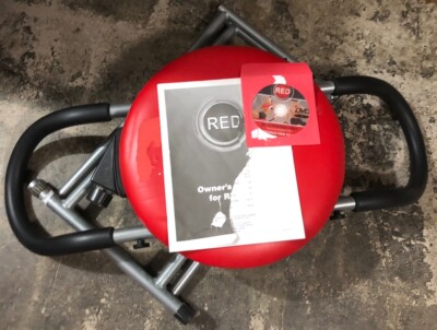 Red XL Fitness Abdominal Abs Exercise Chair Core Resistance Rotation ...