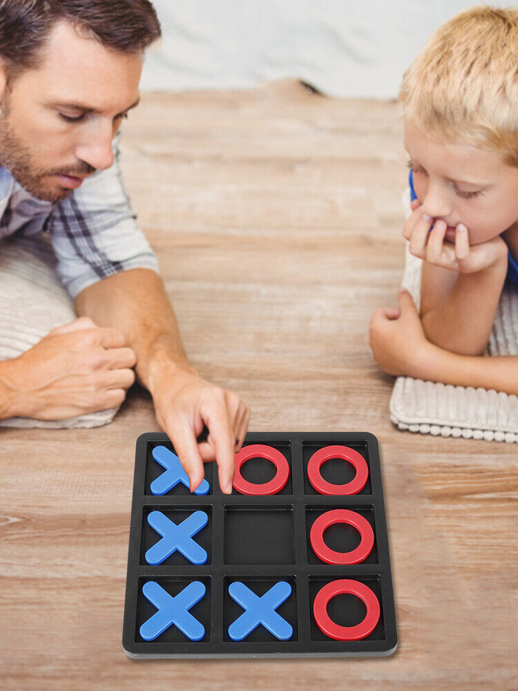 Tic Tac Toe Board Game 5.91 x 5.91 Tic Tac Toe Table Game Resin XOXO Board  Game Early Education Toys 2 Players Portable Tabletop Board Game for Family  Adults and Kids 