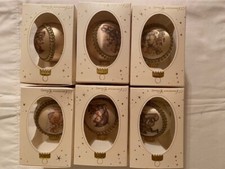 MJ Hummel Set Of 6 Glass Collectible Ornaments Made In The USA Year 2000