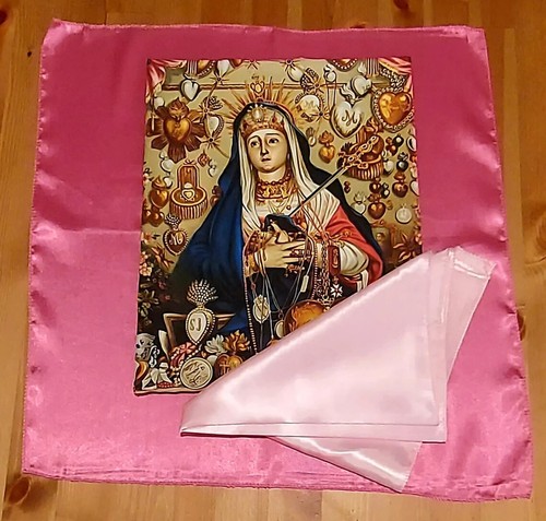 9 Mouchwa Vodou Scarf set for Lwa loa Haitian Vodun spirit satin silk scarves - 第 2/10 張圖片