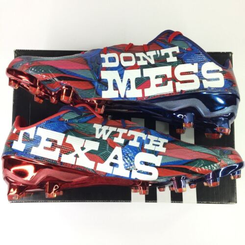 Adidas Mens Adizero 5-Star 5.0 Dont Mess With Texas Cleats Blue Red Mens 15 US - Picture 3 of 9