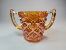 Jeanette Carnival Glass Sugar Bowl Vintage - Marigold