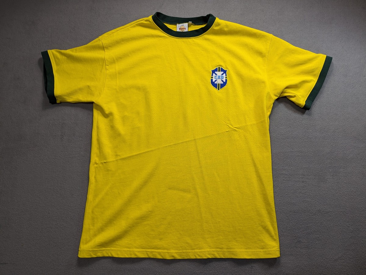 Toffs Brazil 1970 World Cup Retro Football Shirt Mens size Toffs Brazil 1970 World Cup Retro Football Shirt Mens size