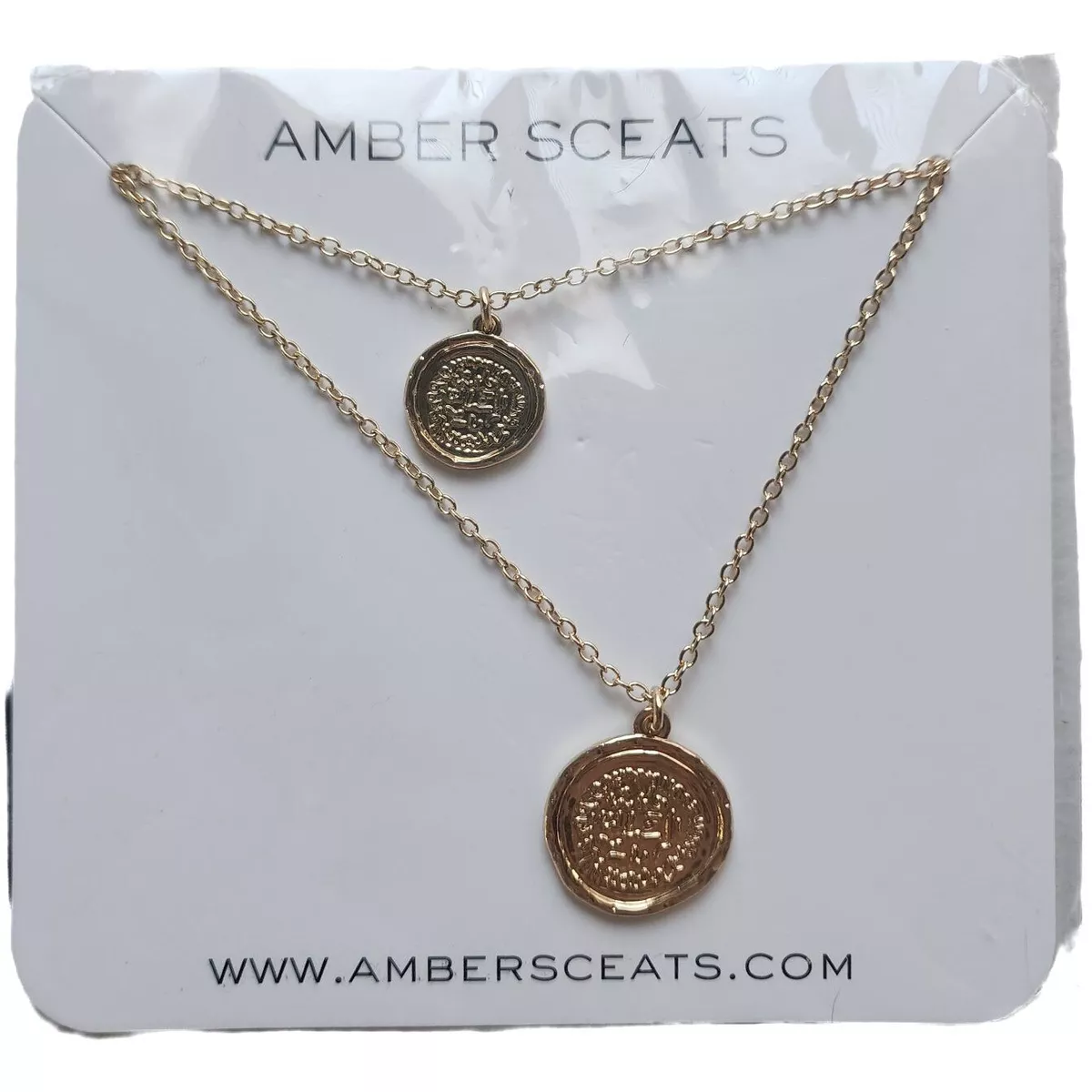 Amber sceats double coin cheap necklace