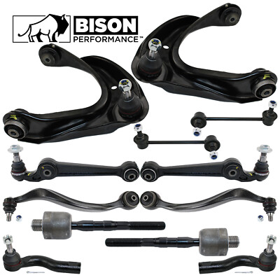 Bison Performance 12pc Front Control Arms Sway Bar Link Tie Rods Kit For Mazda 6