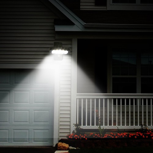 LED Solarleuchte Solarlampe Wandleuchte für Garten Garage Flur Zaun Außenleuchte - Bild 11 von 12