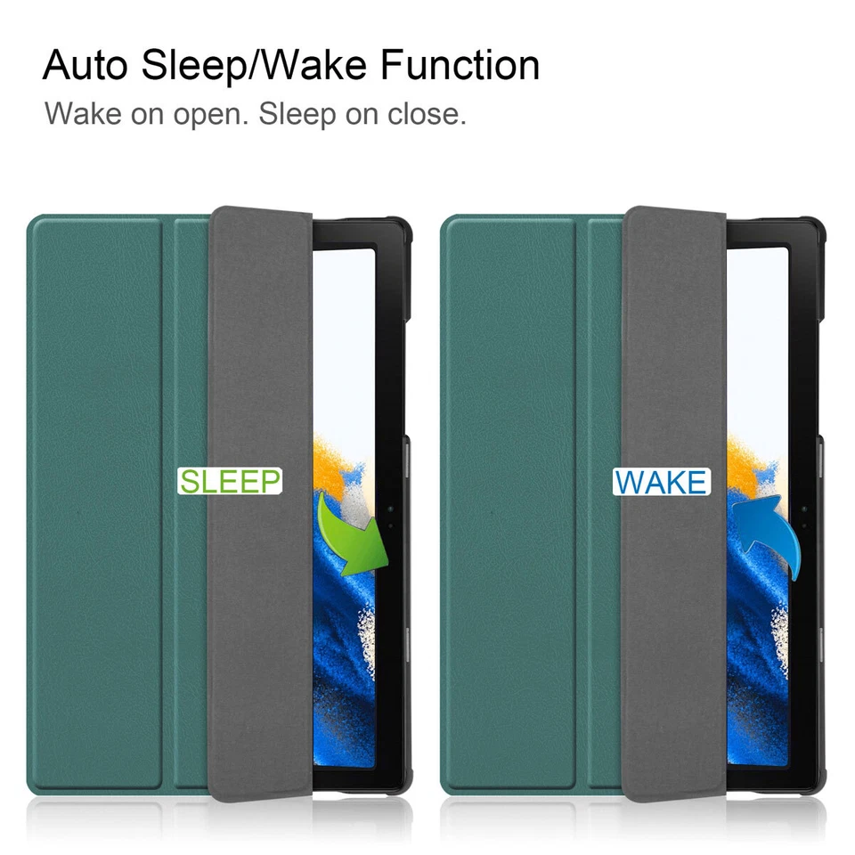 Funda inteligente con soporte de cuero para tablet Samsung Galaxy Tab A8 10,5" a prueba de golpes Foto 4 de 4