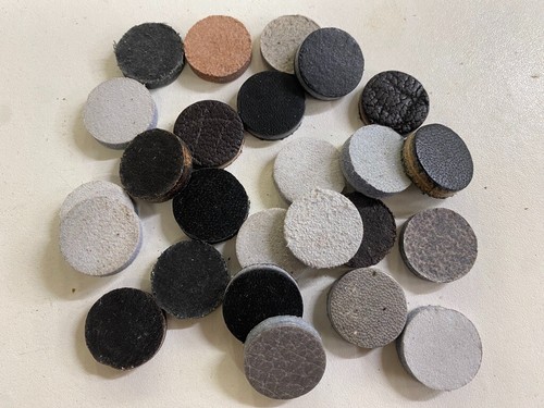 Leather Discs Washers Buffer 25 x Assorted Circular Art Craft Feet Bung 19mm dia - Picture 14 of 24