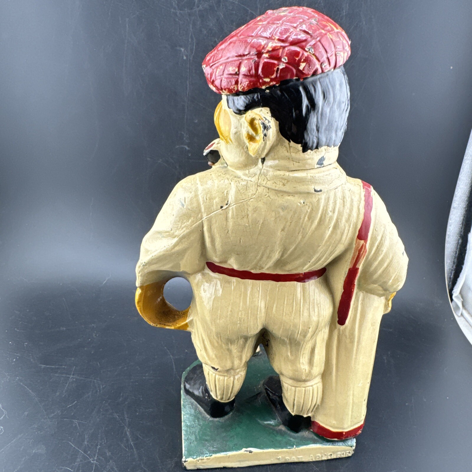 Antique Art Deco Golf Figural Pipe Caddie “Peter Putter” Smoker Display