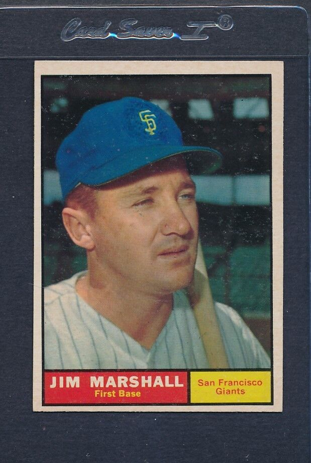 1961 Topps #188 Jim Marshall Giants EX/MT *2104 | eBay