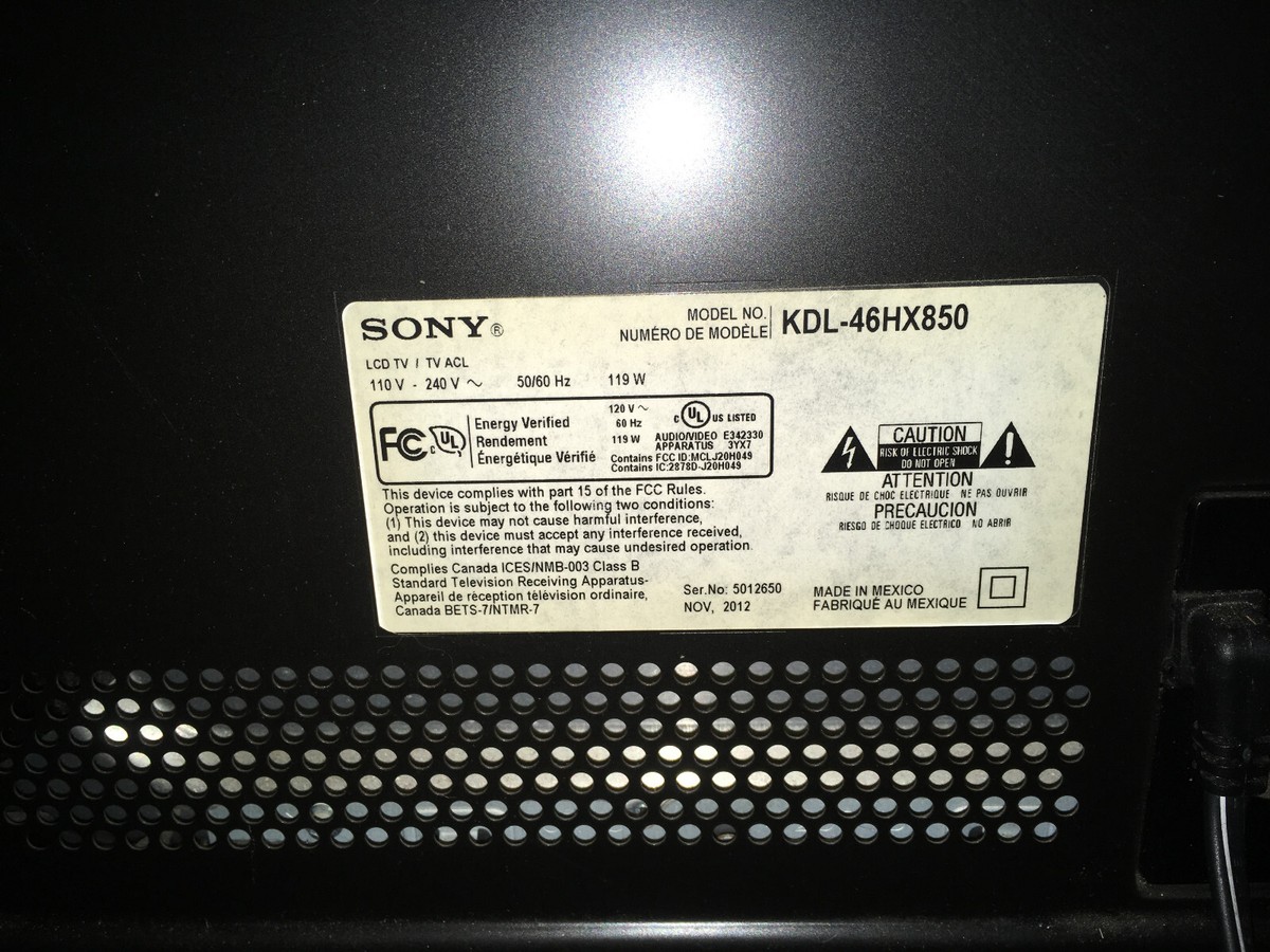 Sony Bravia KDL-46HX850 TV Stand | eBay