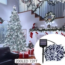 Outdoor Solar String Lights Fairy LED Christmas Lights Waterproof Garden Decor