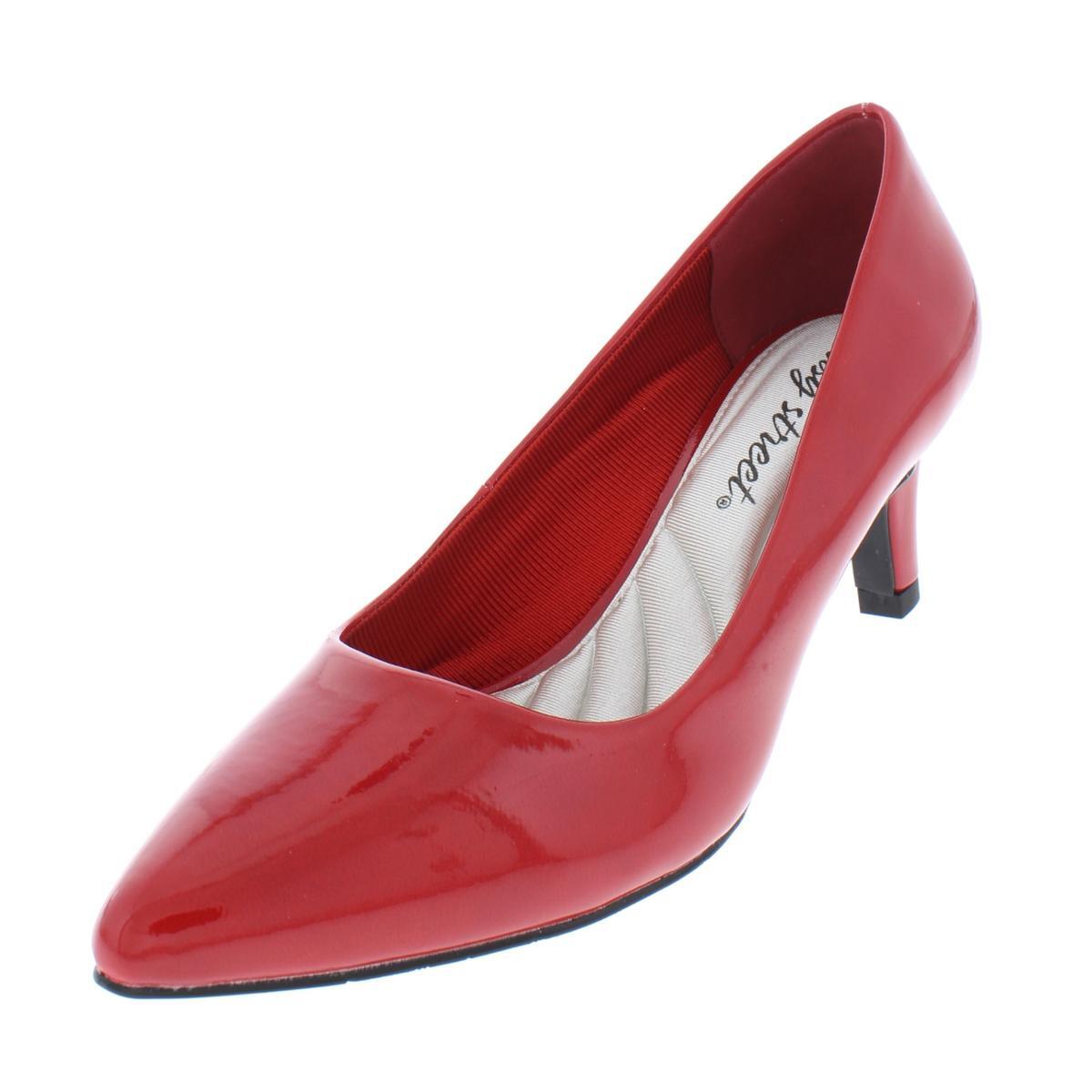 Easy Street Womens Pointe Red Dress Pumps Heels 9 Wide (C,D,W) BHFO 3053