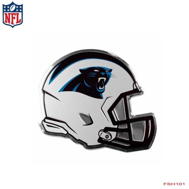 NFL Carolina Panthers Helmet Logo Premium 3D Aluminum Auto Emblem