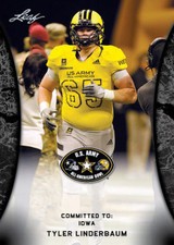TYLER LINDERBAUM 2018 LEAF 1ST EVER PRINTED HIGH SCHOOL ARMY ROOKIE CARD #4! 