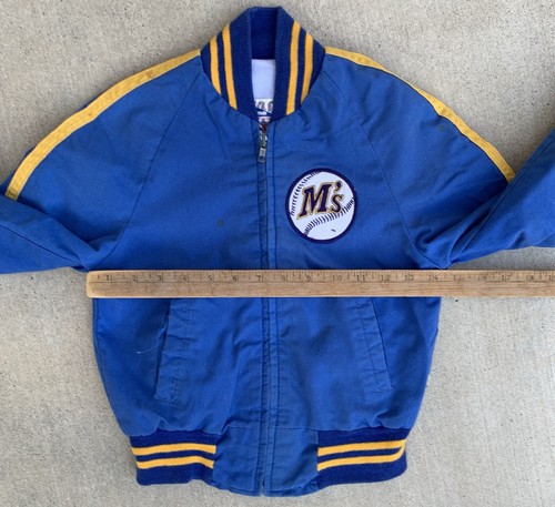 Vintage Mariners Jacket Bomber Varsity Kid Size 8 - Picture 22 of 24