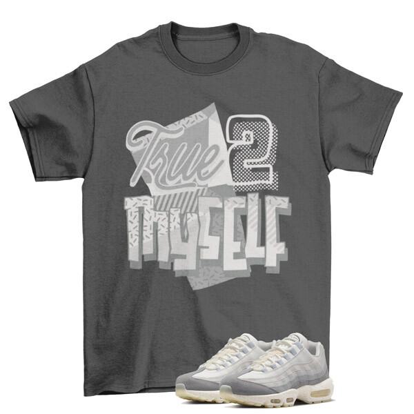 NIKE☆希少 Air Max 95 スニーカー刺繍パッチ Tシャツ Stay True Sneaker Shirt Grey to Match Air Max 95 Light Bone
