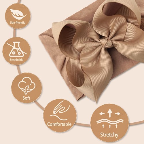 Baby Headbands with Soft Nylon Hairbands and Hair Bows for Newborn Toddler an... - Picture 3 of 6