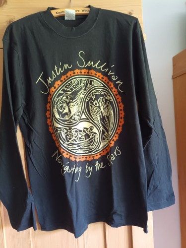 Langarmshirt Justin Sullivan/ New Model Army, Größe M, schwarz