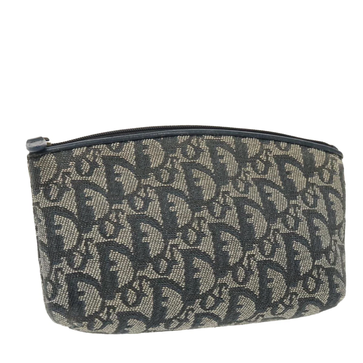 Pochette toile trotteur Christian Dior bleu marine authentique 99769