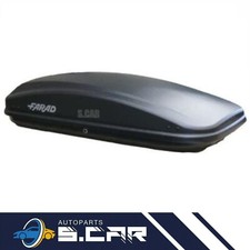 BOX AUTO da TETTO PORTATUTTO BAULE 430 LT NERO GOFFRATO CRUB N18 FARAD 180X78X40