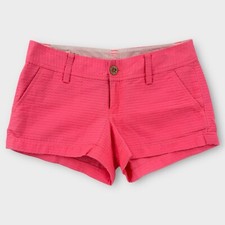 Lily Pulitzer The Walsh Shorts Womens Size 0 Pink Cotton Solid Casual