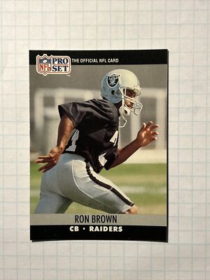 1990 Pro Set Ron Brown #541 Football Card Oakland Raiders Vintage