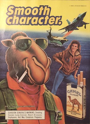 1989 Camel Filters Cigarettes PRINT AD Fighter Pilot VTG 1980s