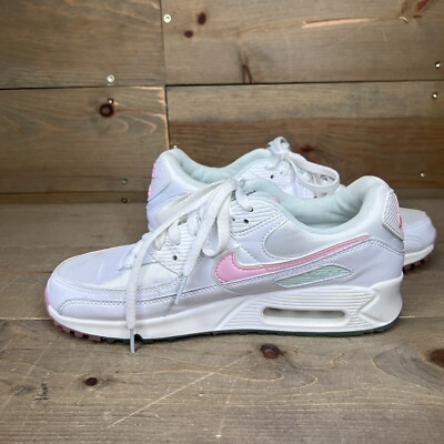Nike Air Max 90 White Pink Mint Green Shoes DJ1493-100 Women's