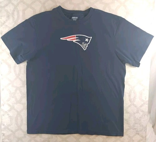 Tom Brady New England Patriots Shirt Mens Extra Large Blue Short Sleeves Reebok